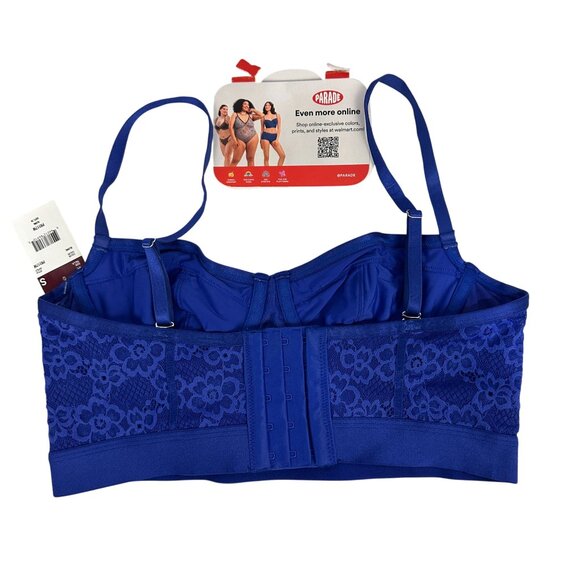 Parade Lace Bralette Bluing Size Small Adjustable Straps Unlined Style PR117W - Picture 6 of 8